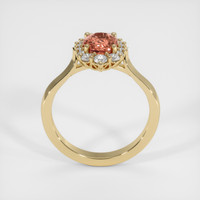 1.17 Ct. Padparadscha Sapphire Ring, 18K Yellow Gold 3