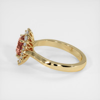 1.17 Ct. Padparadscha Sapphire Ring, 18K Yellow Gold 4