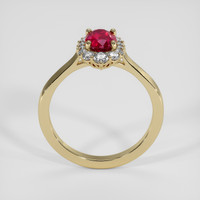 1.39 Ct. Pinkish Red Ruby Ring, 18K Yellow Gold 3
