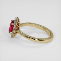 1.39 Ct. Pinkish Red Ruby Ring, 18K Yellow Gold 4