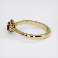 0.51 Ct. Ruby Ring, 18K Yellow Gold 4