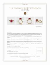 Ruby Ring 2.76 Ct. 18K Yellow Gold Appraisal