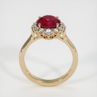 2.76 Ct. Pinkish Red Ruby Ring, 18K Yellow Gold 3