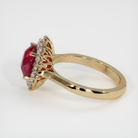 2.76 Ct. Pinkish Red Ruby Ring, 18K Yellow Gold 4