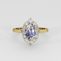 2.44 Ct. Bi Color Sapphire Ring, 18K Yellow Gold 1