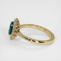 1.22 Ct. Bluish Green Sapphire Ring, 18K Yellow Gold 4