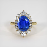 5.82 Ct. Blue Sapphire Ring, 18K Yellow Gold 1