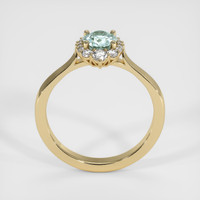 0.66 Ct. Bluish Green Sapphire Ring, 18K Yellow Gold 3