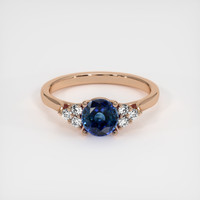 1.59 Ct. Blue Sapphire Ring, 14K Rose Gold 1