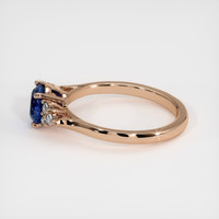 1.59 Ct. Blue Sapphire Ring, 14K Rose Gold 4
