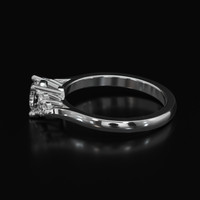 0.53 Ct. White Sapphire Ring, 18K White Gold 4