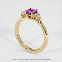 0.58 Ct. Sapphire Ring, 18K Yellow Gold 2