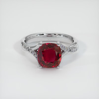 3.36 Ct. Ruby Ring, Platinum 950 1