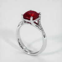 3.36 Ct. Ruby Ring, Platinum 950 2