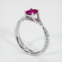 0.90 Ct. Ruby Ring, Platinum 950 2