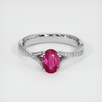 0.70 Ct. Ruby Ring, Platinum 950 1