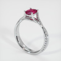 0.70 Ct. Ruby Ring, Platinum 950 2