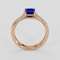 1.11 Ct. Blue Sapphire Ring, 14K Rose Gold 3
