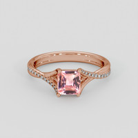 1.05 Ct. Padparadscha Sapphire Ring, 14K Rose Gold 1