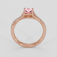 1.05 Ct. Padparadscha Sapphire Ring, 14K Rose Gold 3