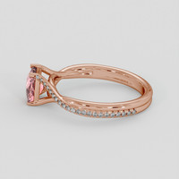 1.05 Ct. Padparadscha Sapphire Ring, 14K Rose Gold 4