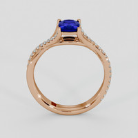 1.04 Ct. Blue Sapphire Ring, 14K Rose Gold 3