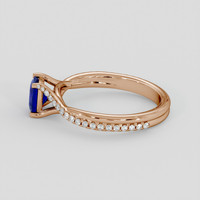 1.04 Ct. Blue Sapphire Ring, 14K Rose Gold 4
