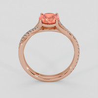 1.44 Ct. Padparadscha Sapphire Ring, 14K Rose Gold 3