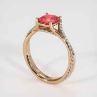 1.52 Ct. Padparadscha Sapphire Ring, 14K Rose Gold 2