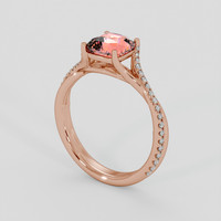 1.63 Ct. Padparadscha Sapphire Ring, 14K Rose Gold 2