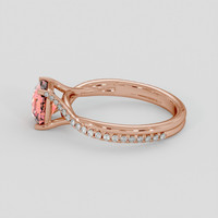 1.63 Ct. Padparadscha Sapphire Ring, 14K Rose Gold 4