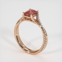 1.60 Ct. Padparadscha Sapphire Ring, 14K Rose Gold 2