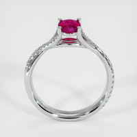 0.97 Ct. Pinkish Red Ruby Ring, 10K White Gold 3