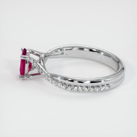 0.97 Ct. Pinkish Red Ruby Ring, 10K White Gold 4