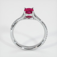 1.02 Ct. Pinkish Red Ruby Ring, 10K White Gold 3
