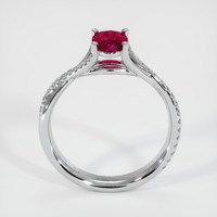 0.85 Ct. Pinkish Red Ruby Ring, 10K White Gold 3