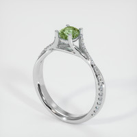 1.57 Ct. Yellowish Green Sapphire Ring, 10K White Gold 2