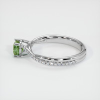 1.57 Ct. Yellowish Green Sapphire Ring, 10K White Gold 4