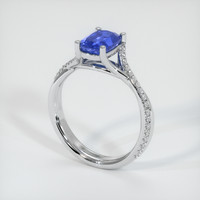 1.78 Ct. Sapphire Ring, 14K White Gold 2