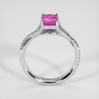 1.32 Ct. Pink Sapphire Ring, 14K White Gold 3