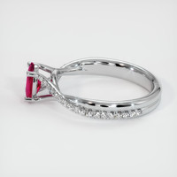 0.88 Ct. Ruby Ring, 14K White Gold 4