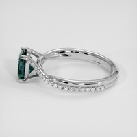 1.36 Ct. Bluish Green Sapphire Ring, 14K White Gold 4