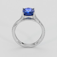 3.15 Ct. Blue Sapphire Ring, 14K White Gold 3