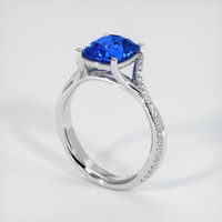 2.10 Ct. Sapphire Ring, 14K White Gold 2