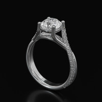 1.79 Ct. Sapphire Ring, 14K White Gold 2