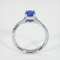 0.77 Ct. Blue Sapphire Ring, 18K White Gold 3