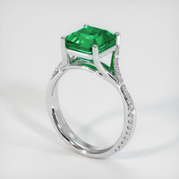 3.01 Ct. Emerald Ring, 18K White Gold 2