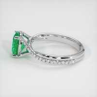 1.24 Ct. Emerald Ring, 18K White Gold 4