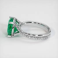 3.85 Ct. Emerald Ring, 18K White Gold 4