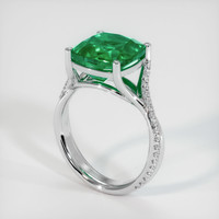 4.39 Ct. Emerald Ring, 18K White Gold 2